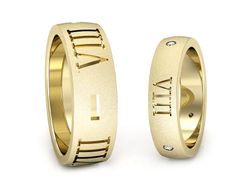 Obrączki z brylantami złote żółte złoto 14k - s325zm_VS_H