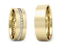 Złote Obrączki z brylantami złote żółte złoto 14k - s36zmp