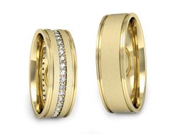 Złote Obrączki z brylantami złote żółte złoto 14k - s37zms