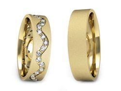 Złote Obrączki z brylantami złote żółte złoto 14k - s39zms