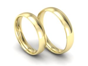 Obrączki klasyczne z żółtego złota