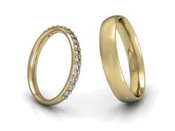 Złote Obrączki z diamentami żółte złoto 585 - S40150T87z