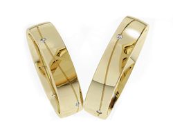 Obrączki z brylantami złote żółte złoto 14k - S45150150Rz