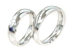 Obrączki ze spinelem złote białe złoto 585 - S45200360b