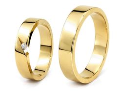 Obrączki z brylantem z żółtego złota - s4_z