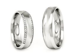 Obrączki z diamentami soczewkowe złote obrączki - S50135T52B