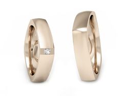 Obrączki z diamentami złote różowe złoto 585 - S50140T48c