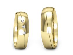 Obrączki z diamentami z żółtego złota 585 - S50145T40z