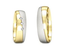Obrączki z diamentami białe żółte złoto - S50145T40zbms