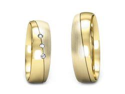 Obrączki z diamentami z żółtego złota 585 - S50145T40zmp