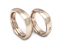 Złote Obrączki z diamentami różowe próba 585 - S50150T61c