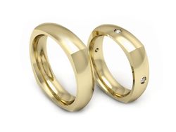 Obrączki z brylantami złote żółte złoto 14k - S50150T61Z