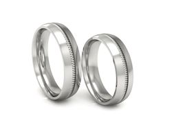 Obrączki ślubne klasyczne białe złoto próba 585 - S50160T74b