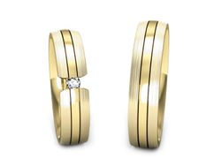 Złote Obrączki z brylantem obrączki złoto 14k - S50210T35zmp