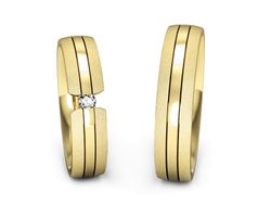 Złote Obrączki z brylantem obrączki złoto 14k - S50210T35zms