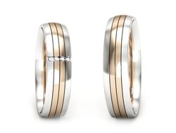 Obrączki z diamentami złote białe i różowe - s52180401cb