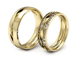 Obrączki z brylantami złote żółte złoto 14k - S53170T91z