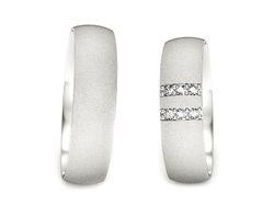Obrączki z białego złota z diamentami złote - S54150T49bms