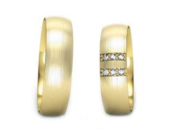 Obrączki z diamentami z żółtego złota 585 - S54150T49zmp