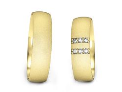 Obrączki z diamentami z żółtego złota 585 - S54150T49zms