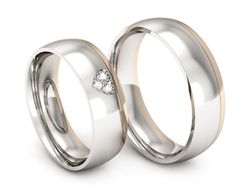 Obrączki z diamentami różowe białe złoto - S55155T34b_c
