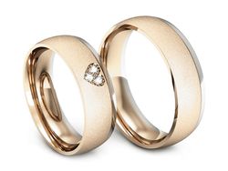 Obrączki z diamentami białe i różowe złoto - S55155T34cbms