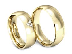 Obrączki z brylantami złote żółte złoto 14k - S55155T34z