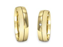 Złote Obrączki z brylantem obrączki złoto 14k - S55160T22zms