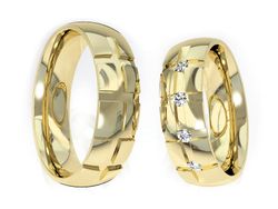 Obrączki z brylantami złote żółte złoto 14k - S56160T60Z