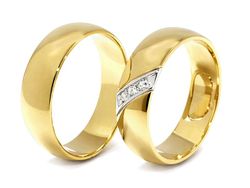 Obrączki z diamentami z żółtego złota - s60155109z
