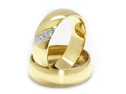 Obrączki z brylantami złote żółte złoto 14k - s60155109z