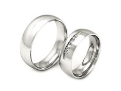 Obrączki z diamentami soczewkowe białe 585 - S60160T47B