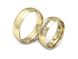 Obrączki z diamentami soczewkowe obrączki - S60160T47Z