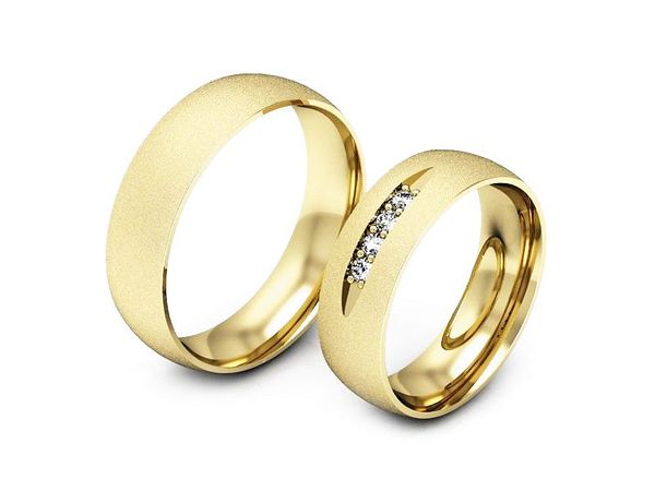 Obrączki z brylantami złote żółte złoto 14k - S60160T47zms
