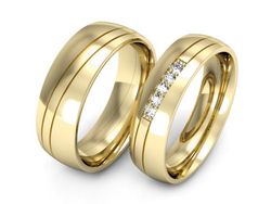 Obrączki z brylantami złote żółte złoto 14k - S60170T23z