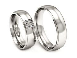 Złote Obrączki z brylantami białe złoto 585 - S60170T28b