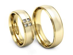 Obrączki z brylantami złote żółte złoto 14k - S60170T28z