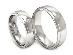 Złote Obrączki z diamentami Obrączki złoto 585 - S60175T41b