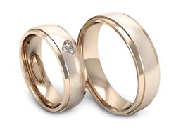 Obrączki z diamentami złote różowe złoto 585 - S60175T41cmp