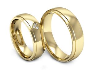 Klasyczne obrączki ślubne z diamentami