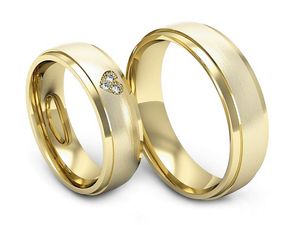 Klasyczne obrączki ślubne z diamentami