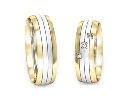 Obrączki z diamentami złoto dwukolorowe 585 - S60220T27zbmp