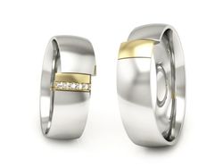 Obrączki z diamentami dwukolorowe obraczki - S75145T83bz