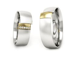 Obrączki z diamentami dwukolorowe obraczki - S75145T83bzmp