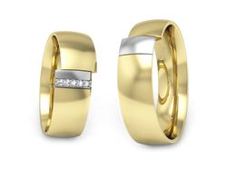 Obrączki z diamentami dwukolorowe obraczki - S75145T83zb