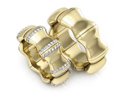 Obrączki z brylantami złote żółte złoto 14k - S81330T95z