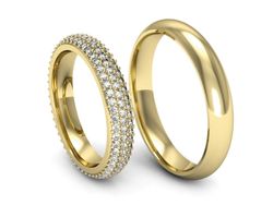 Obrączki z brylantami złote żółte złoto 14k - sp35200T88z