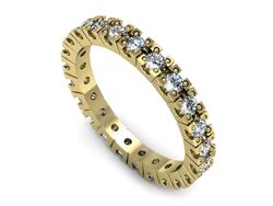 Złota obrączka z diamentami próba 585 - 2057z