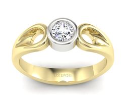 Pierścionek zaręczynowy z diamentem złoto 585 - w00019zb