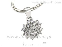 Złota zawieszka Wisiorek z brylantami białe złoto - w1191b
